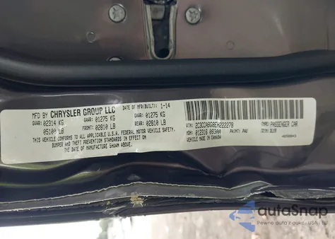 2014 Chrysler 300 300S from USA, damaged, VIN 2C3CCABG8EH222278